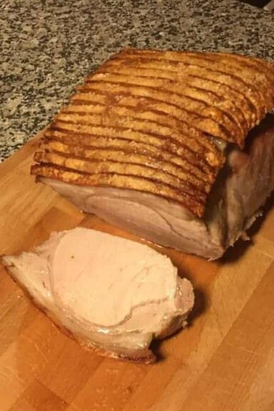 Flæskesteg med sprøde svær
