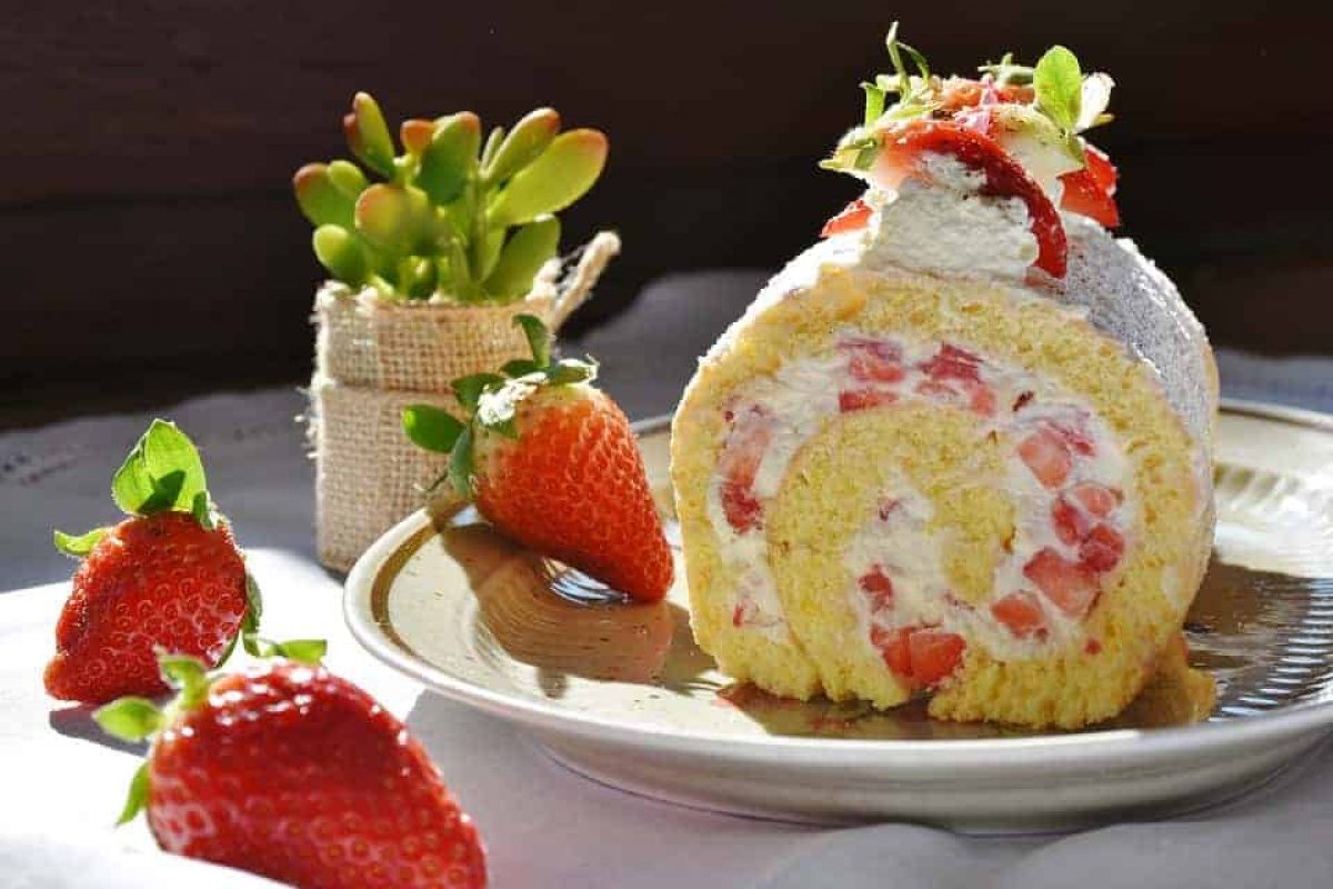 Jordbær Roulade