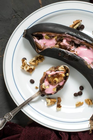 Grillede bananer med skumfiduser